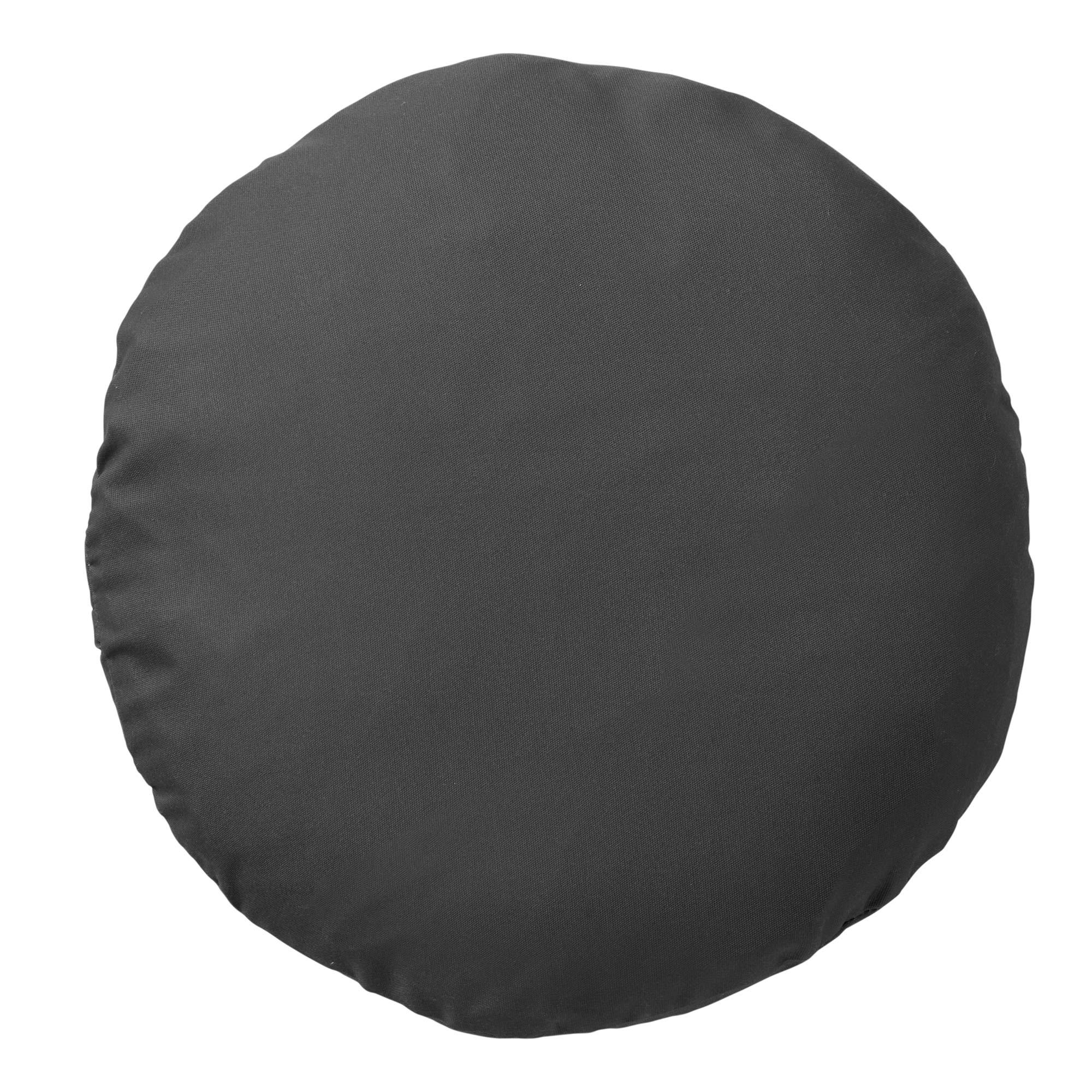 - Coussin rond gris doux 40 cm uni