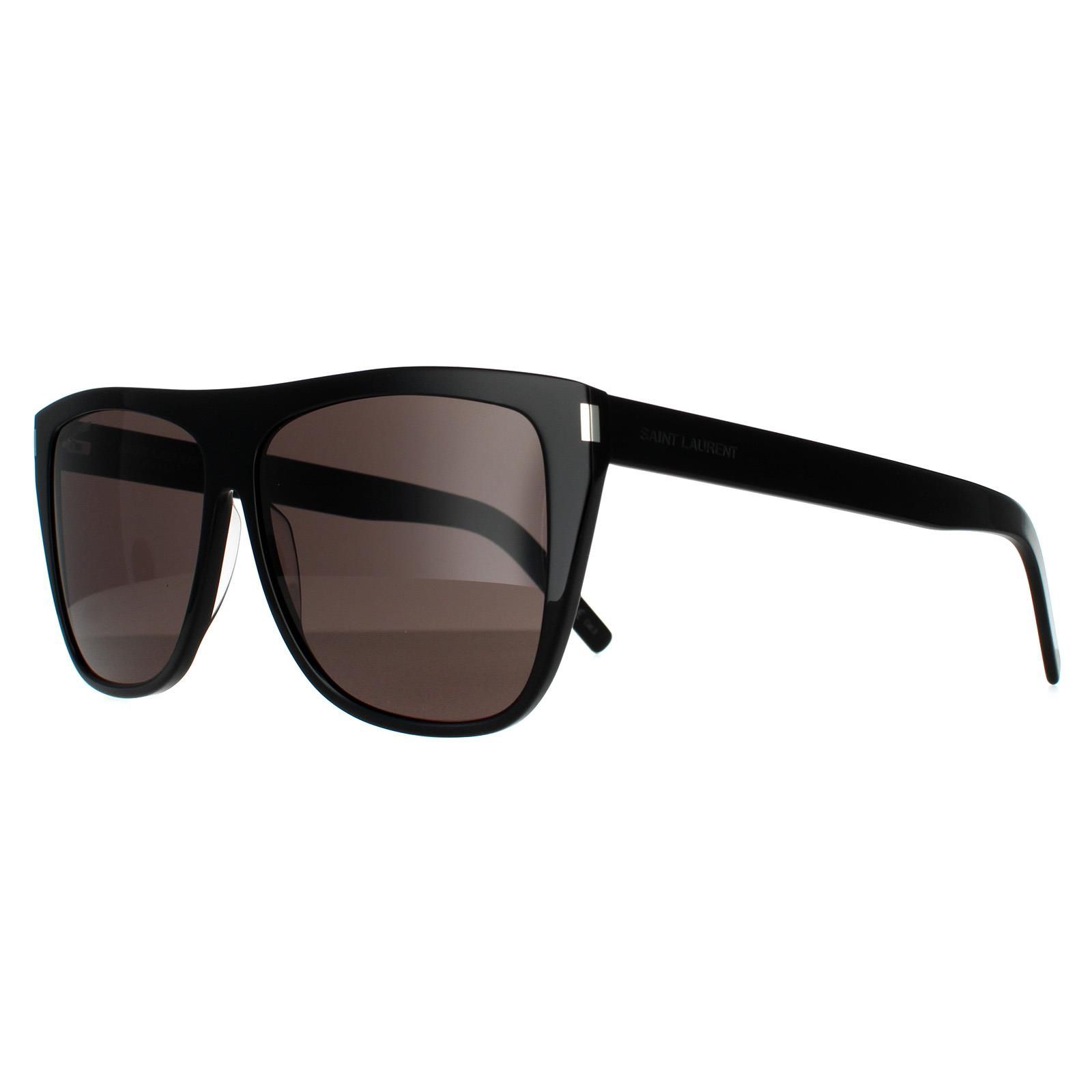 Saint Laurent Square Black Grey Smoke Sunglasses