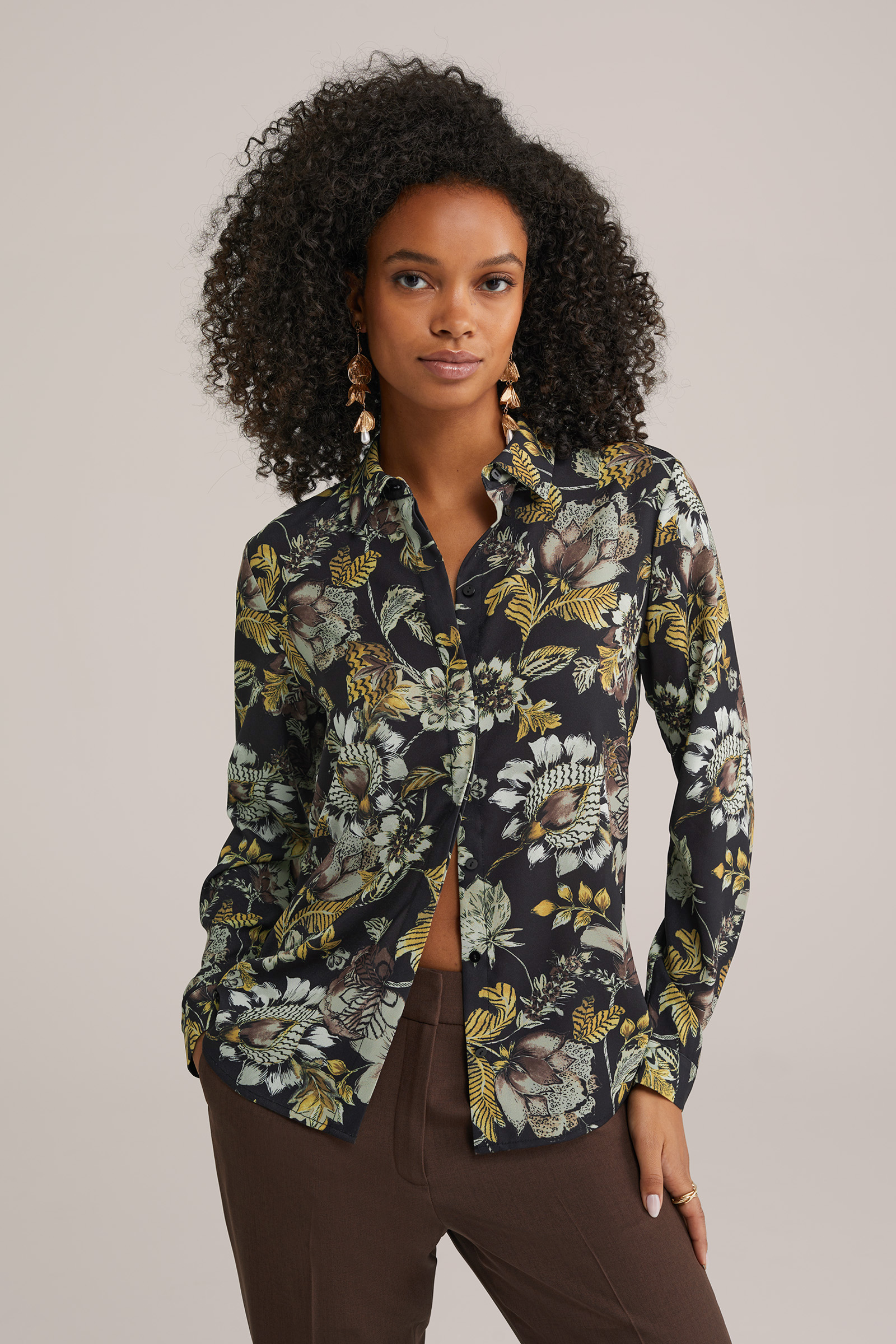 Dames blouse met fijne structuur