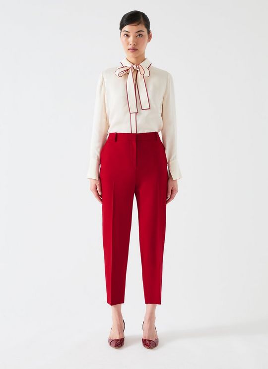 Mya Red Cigarette Leg Trouser
