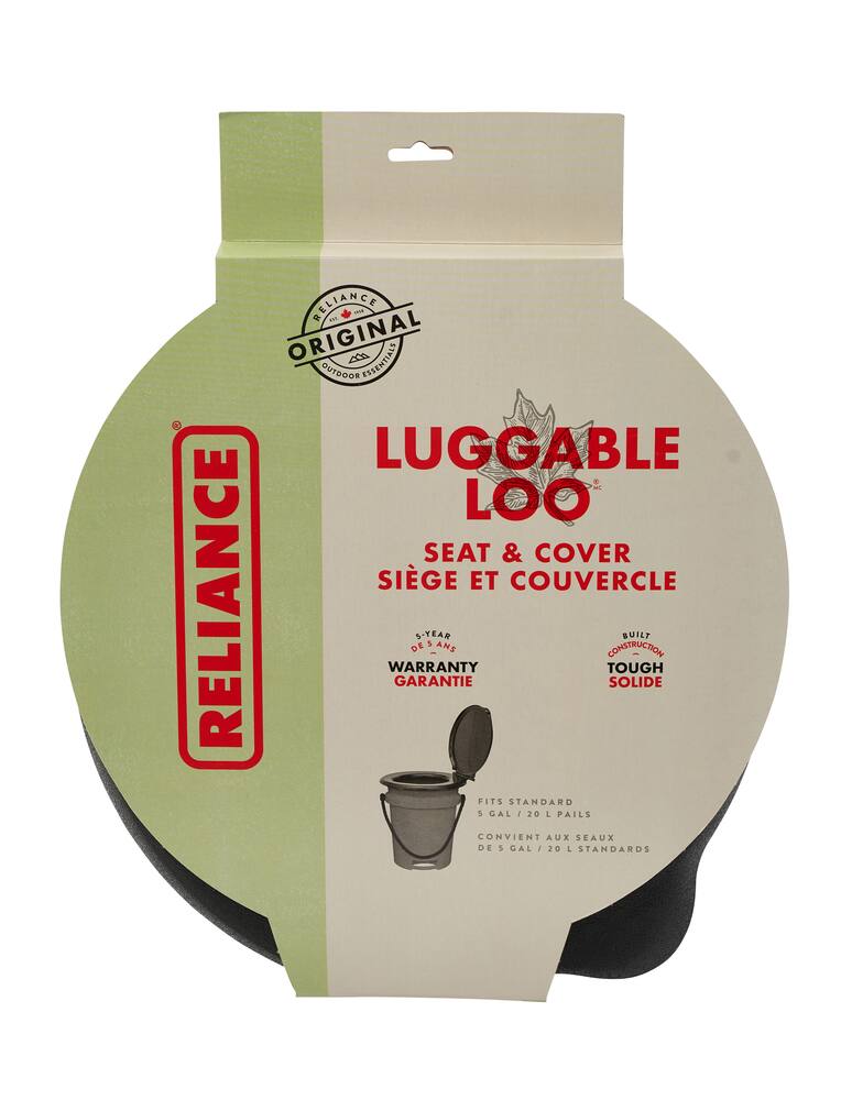 Reliance Luggable Loo Seat & Cover For Portable Bucket Camping Toilet/Porta Potty w/ Lid Lock