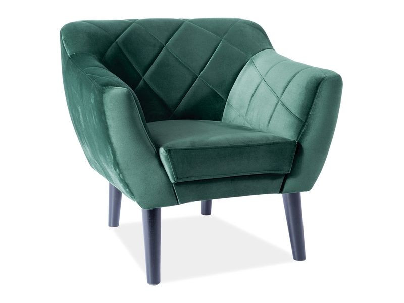 Fotel do salonu KARO 1 VELVET zielony