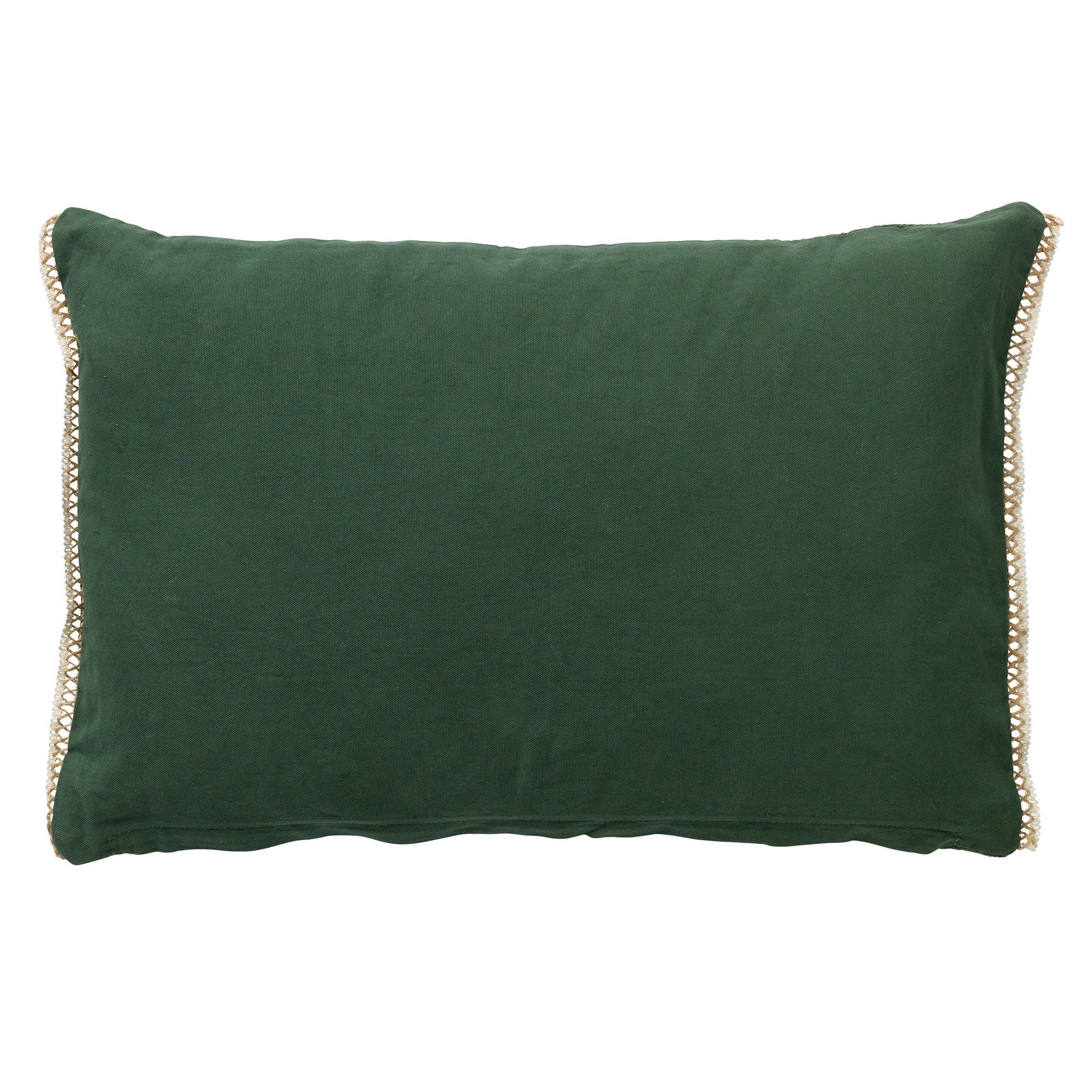FERNANDO - Coussin vert en coton 40x60 cm avec motif fleuri