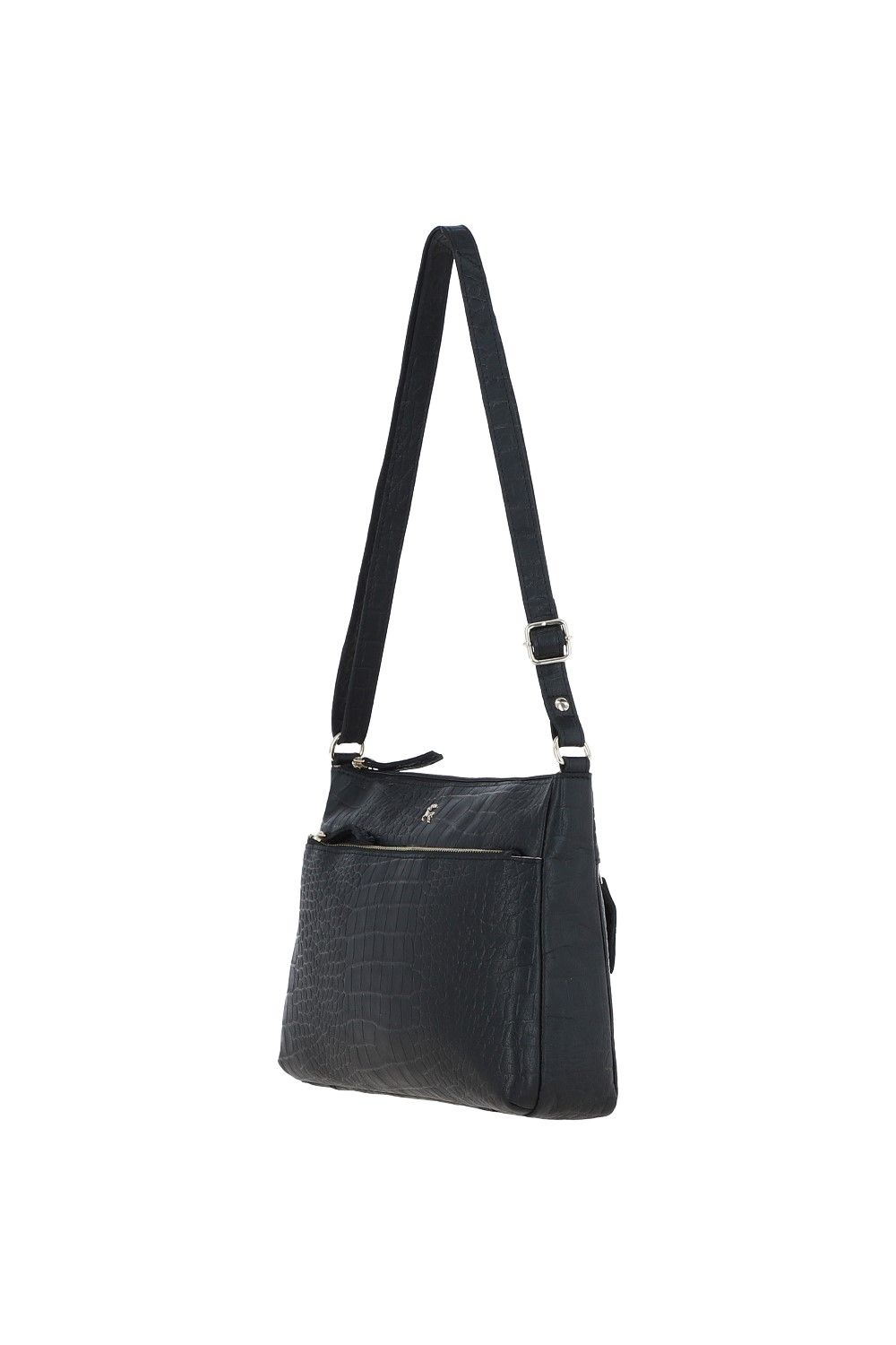 Ashwood Leather Silvia' Croc Print Real Leather Shoulder Bag