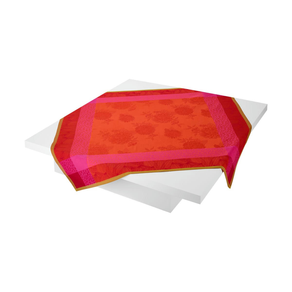 PARFUMS DE BAGATELLE - Nappe en coton capucine 120 x 120