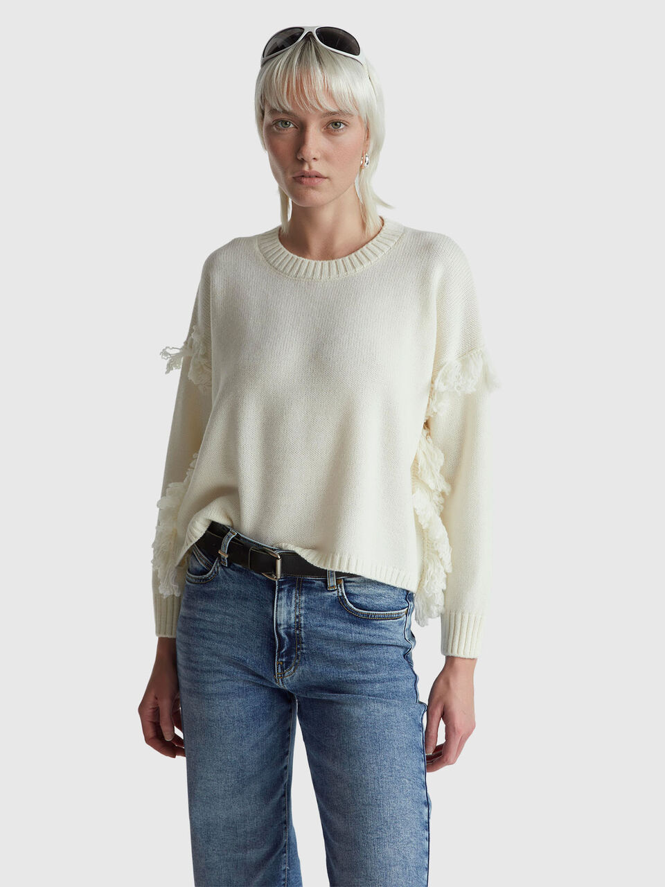 Sweater with fringe