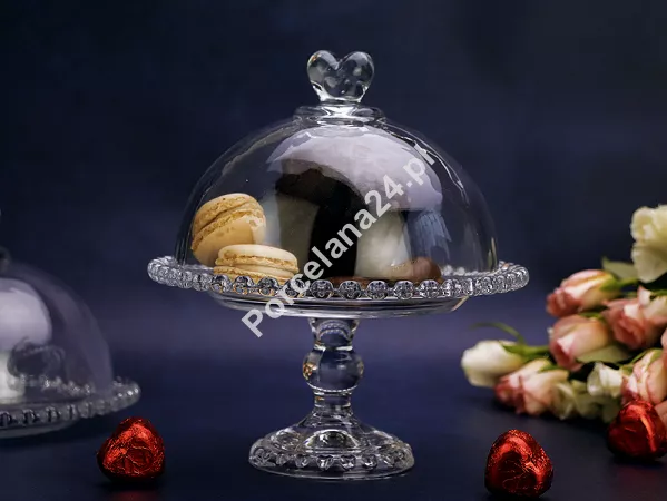 Patera na nodze 19,5 cm z kloszem Altom Design - Love 07.LOV.6953