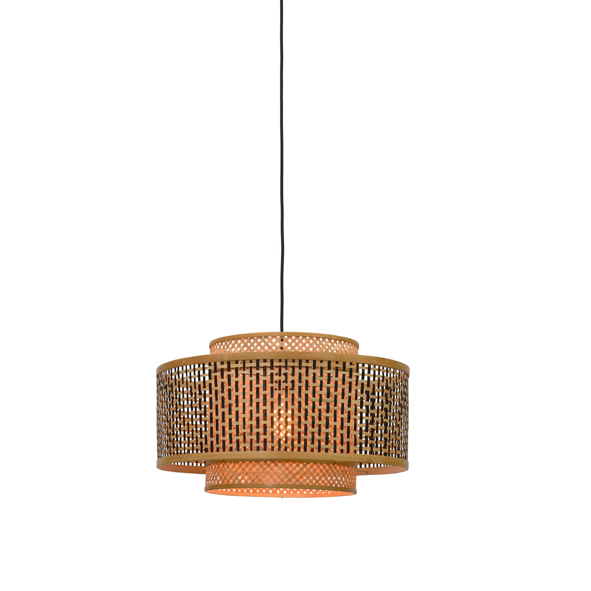 GOOD&MOJO hanglamp Bhutan - bruin - Ø50cm