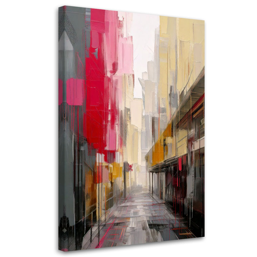 Feeby Obraz nowoczesny, Miasto Ulica Akwarela Perspektywa 40x60