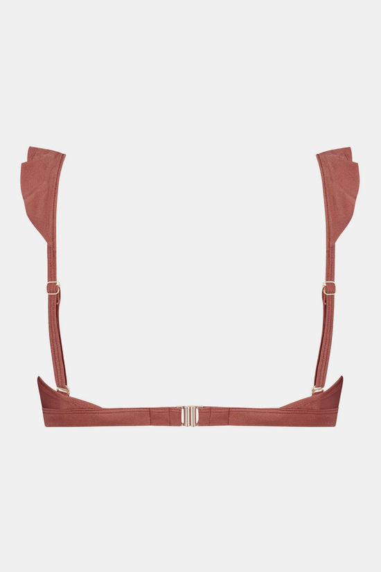 Beachlife Chocolate Shine Padded Wired Bikini Top