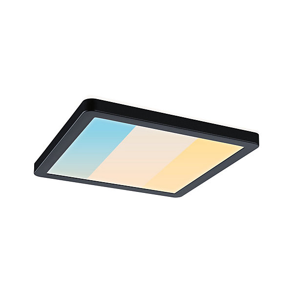 Panneau LED Atria Shine White Select IP44 carré 190x190mm 8W 1160lm 3000 - 6500K Noir