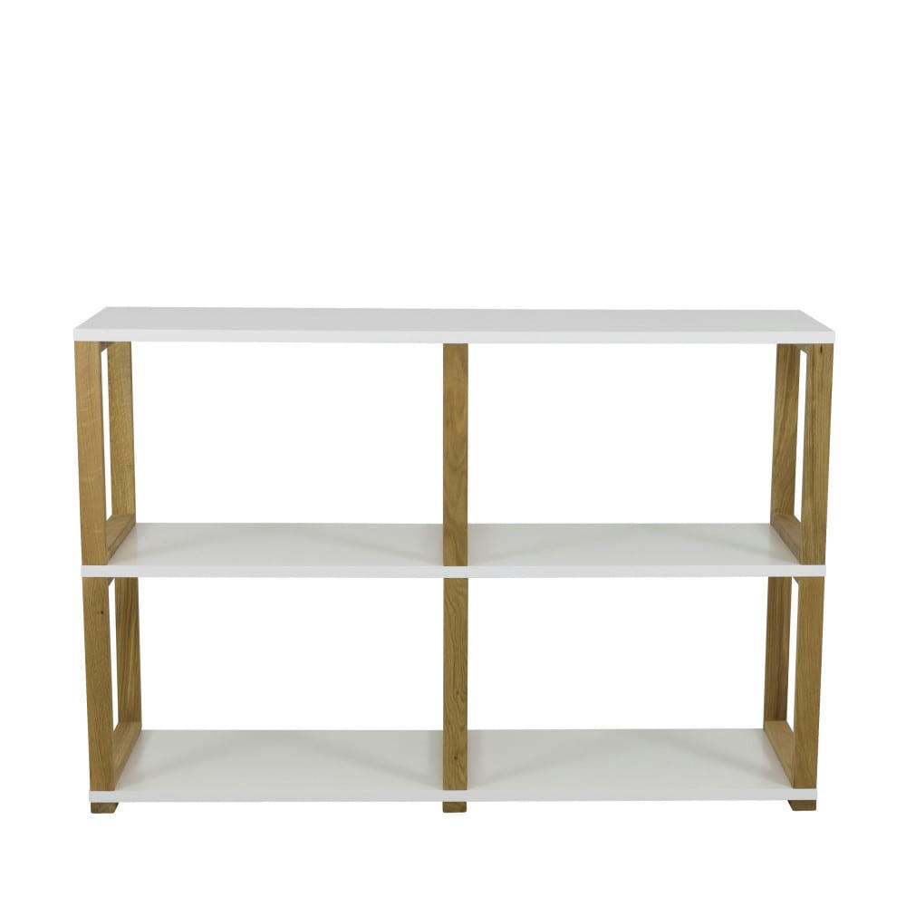 ART - Étagère en bois 4 niches blanc