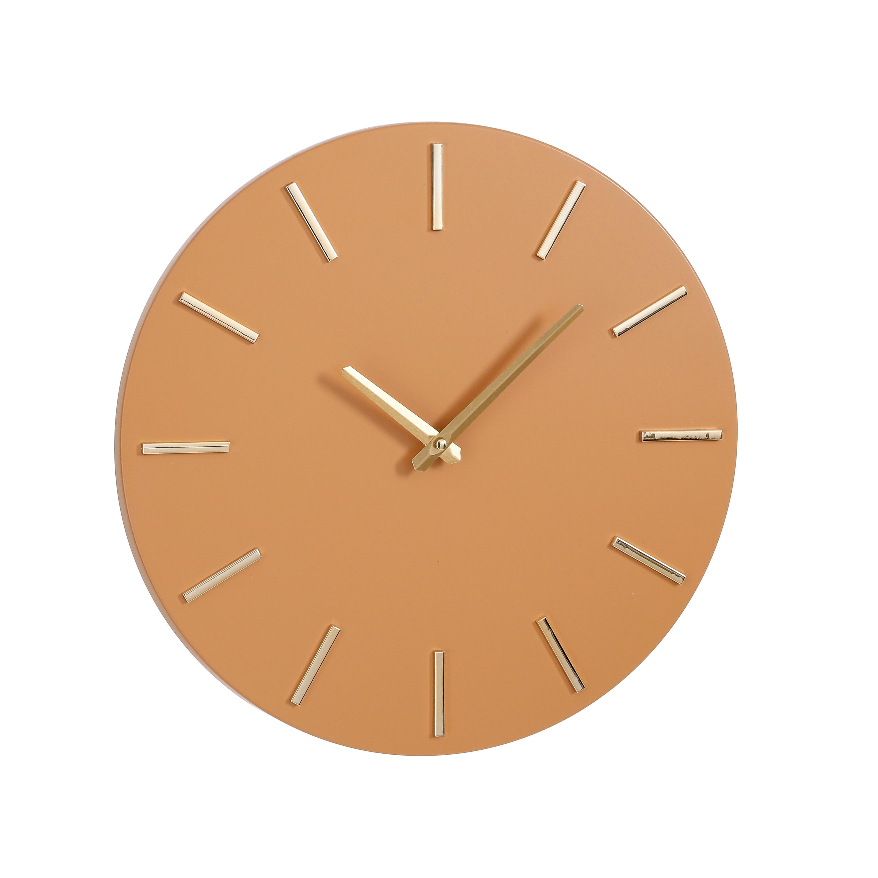 BRIXEN - Horloge en aluminium marron clair D35,5