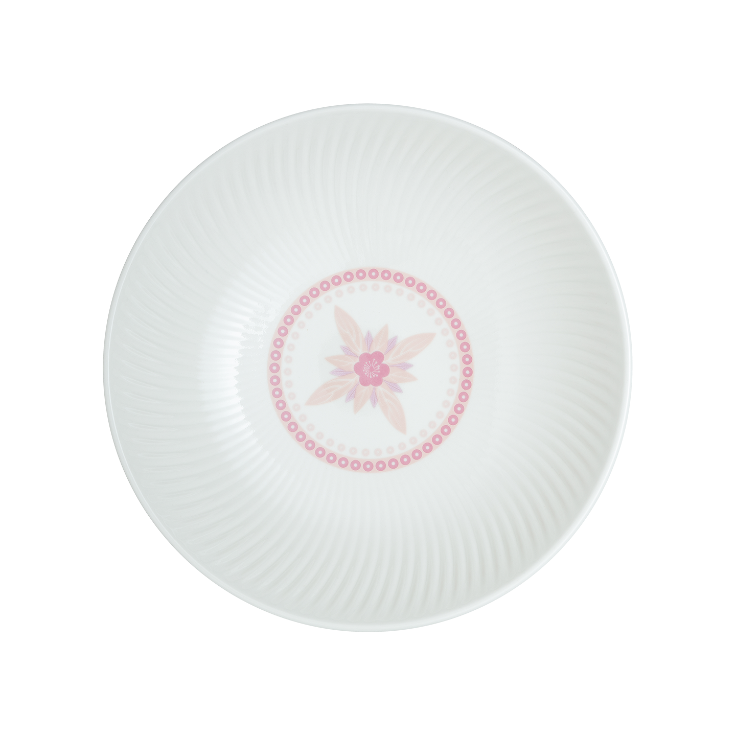 Arc White Danha Hwamun Pink Pasta Bowl