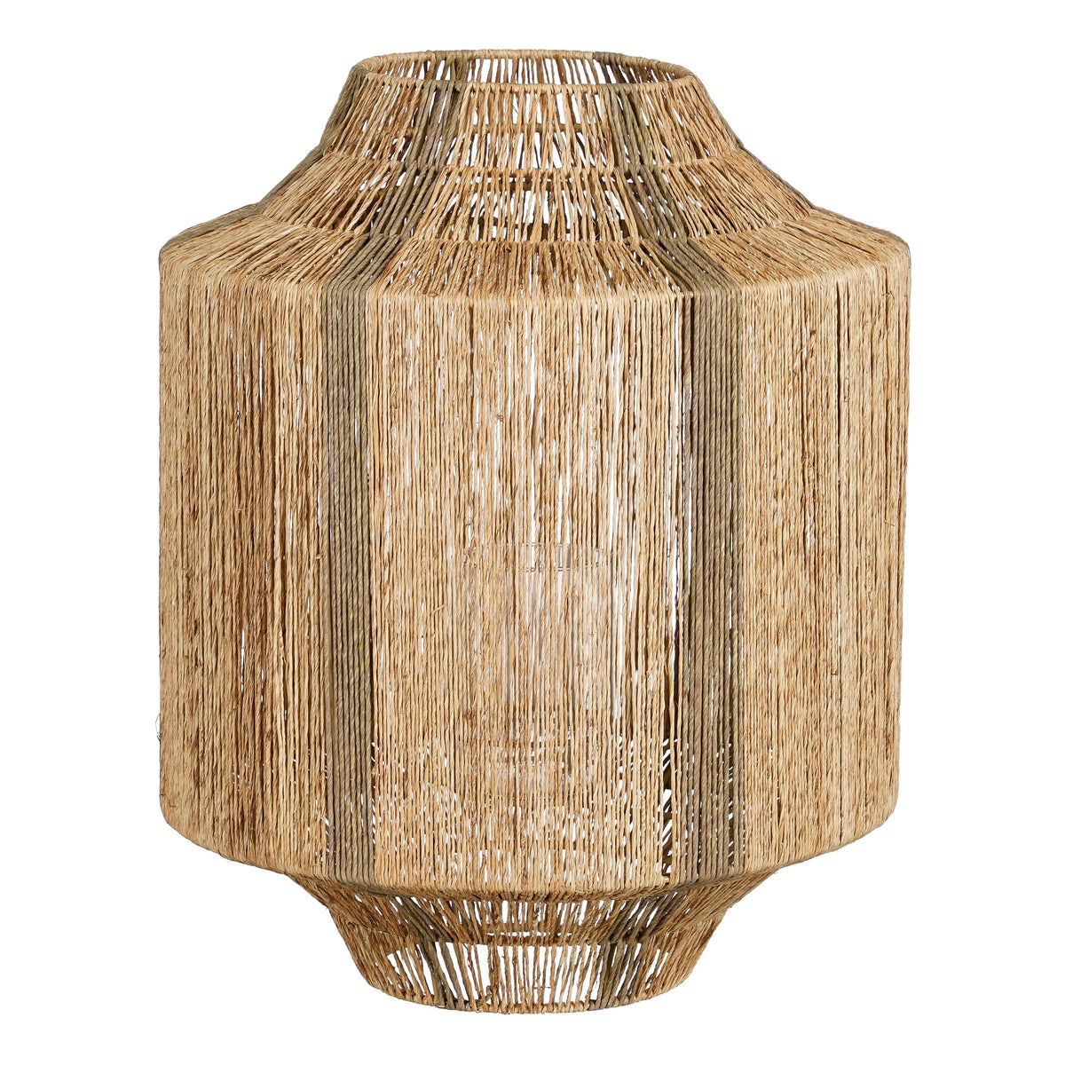 Mica Decorations Liliano Lantaarn - H51 x Ø40 cm - Jute - Donkergroen