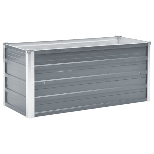 NNEVL Garden Raised Bed Galvanised Steel 100x40x45 cm Grey