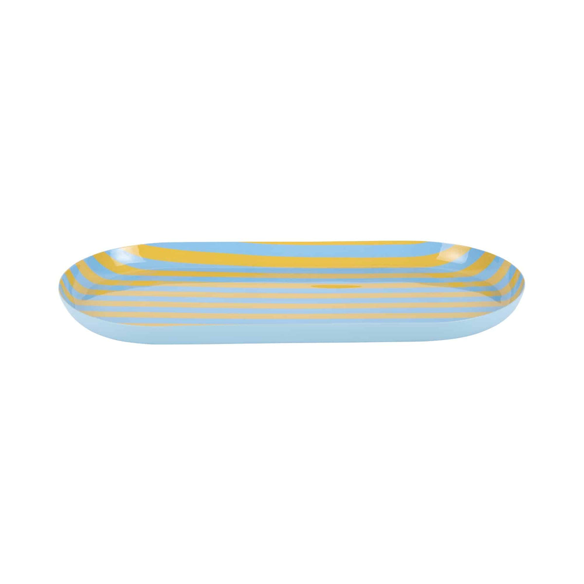 Present Time dienblad Animado Oval Large - geel - 38x18x2.5cm