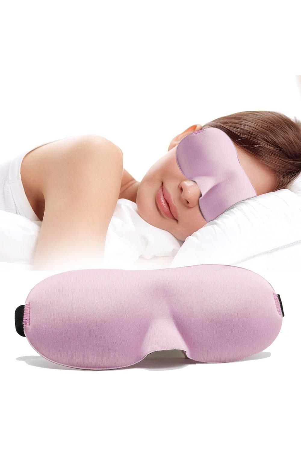 Neel Blue 3D Contoured Eye Mask for Sleeping, Blindfold Sleep Mask with Adjustable Strap
