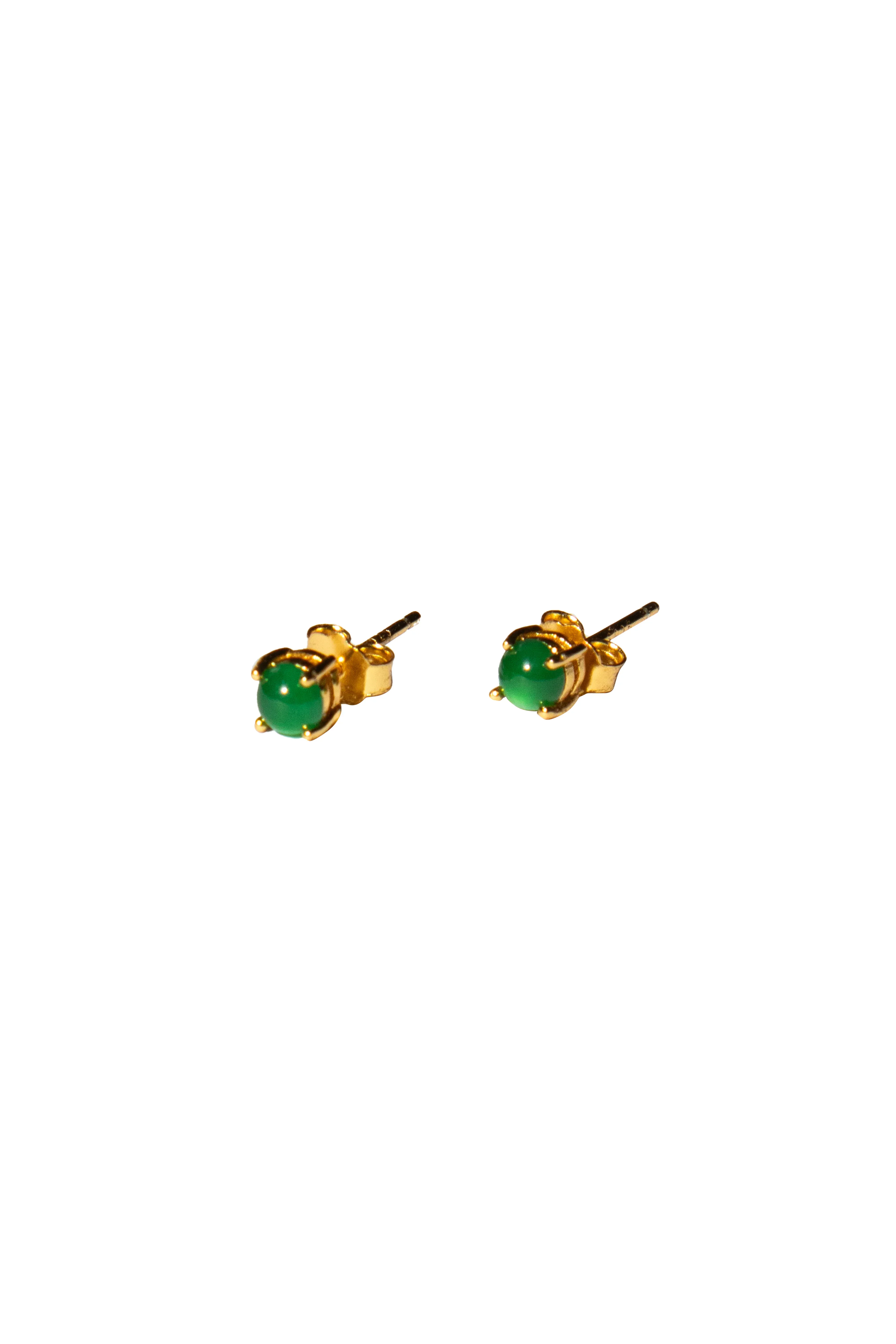 seree Atelier | Remi — Imperial Green Jade Stud Earrings