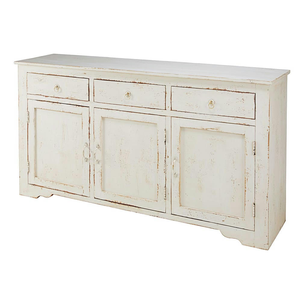 Avignon - Buffet 3 portes en manguier blanchi