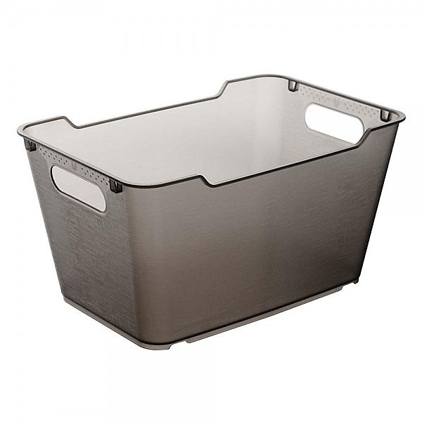 Panier de rangement lifestyle transparent 6 litres - Gris
