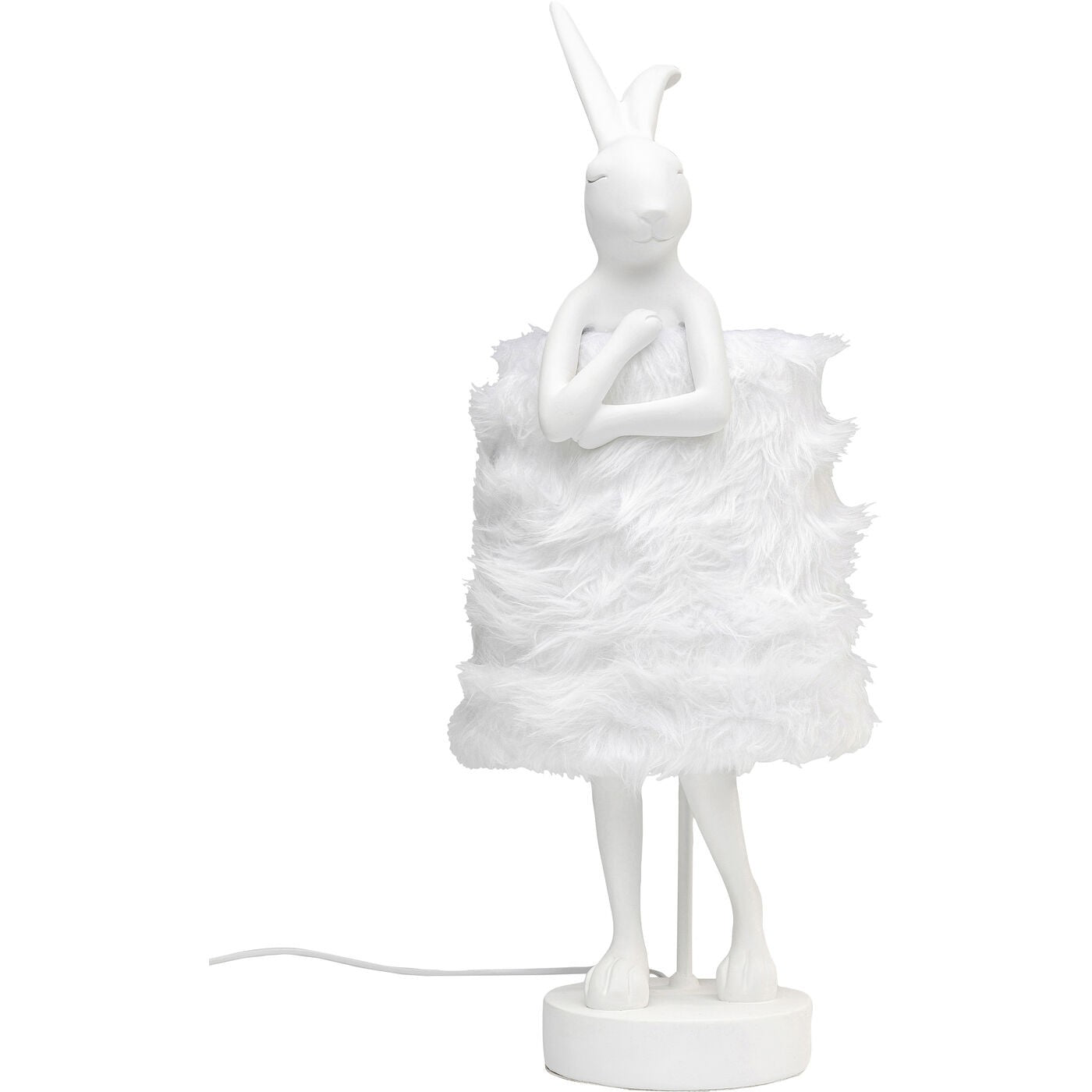 Kare Design tafellamp Animal Fluff - konijn - 68cm - wit