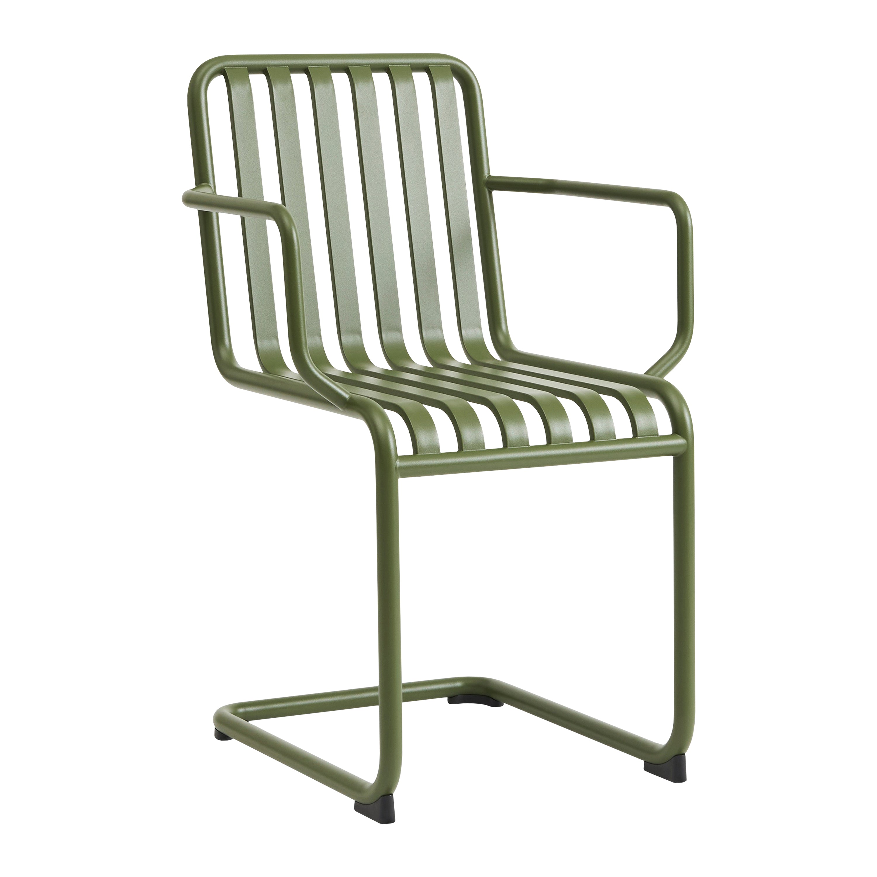 HAY Palissade Cantilever Stoel met Armleuning - Olijfgroen