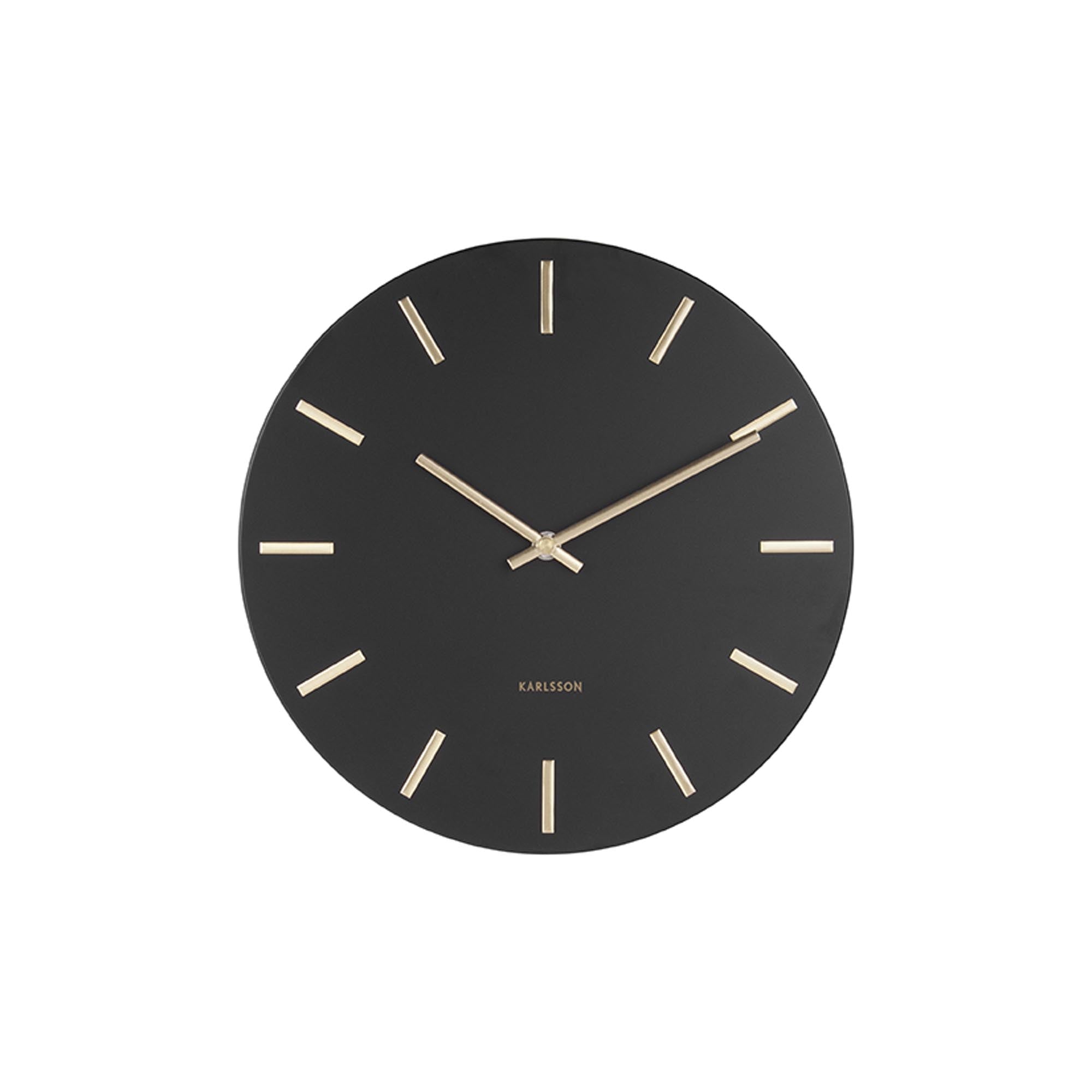 Karlsson wandklok Charm - zwart - Ø30cm