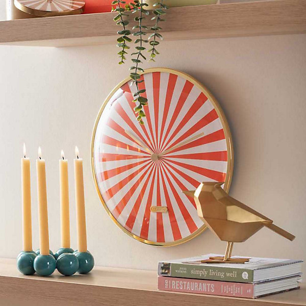 Horloge en métal Candy Swirl Dome