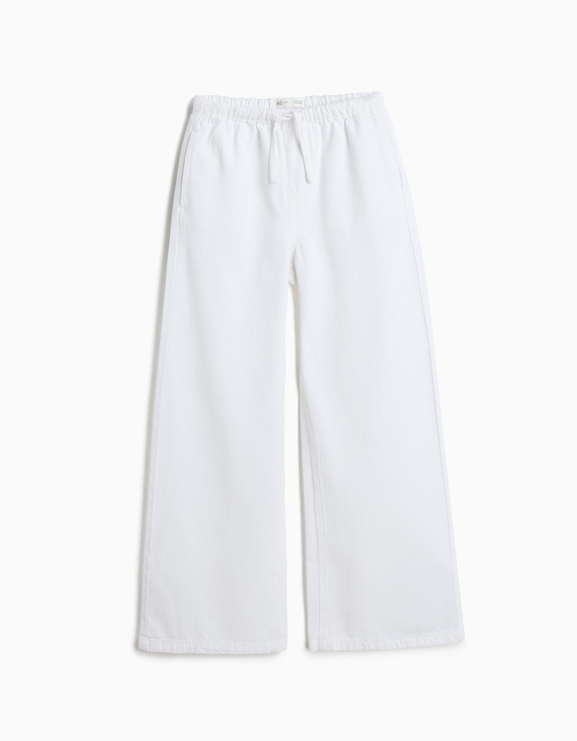 Calças de Ganga 'Wide Leg', Menina, Branco