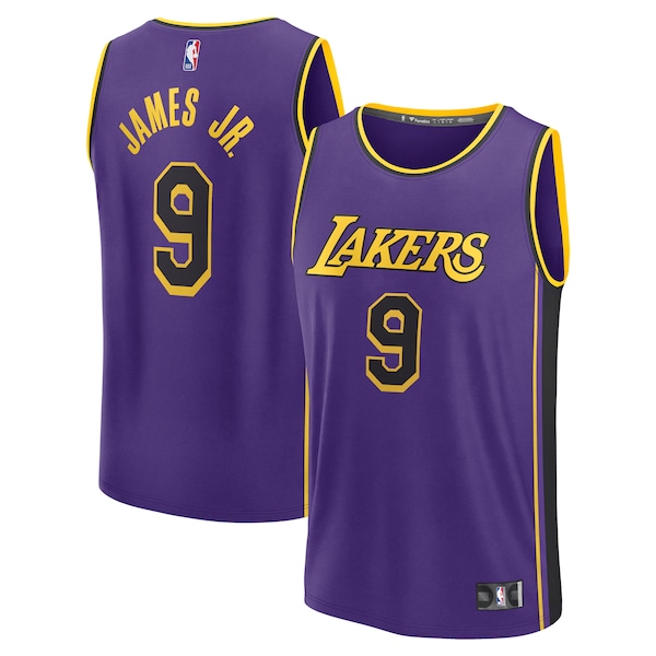 Bronny James Los Angeles Lakers  Fast Break Replica Player Jersey - Statement Edition - Purple