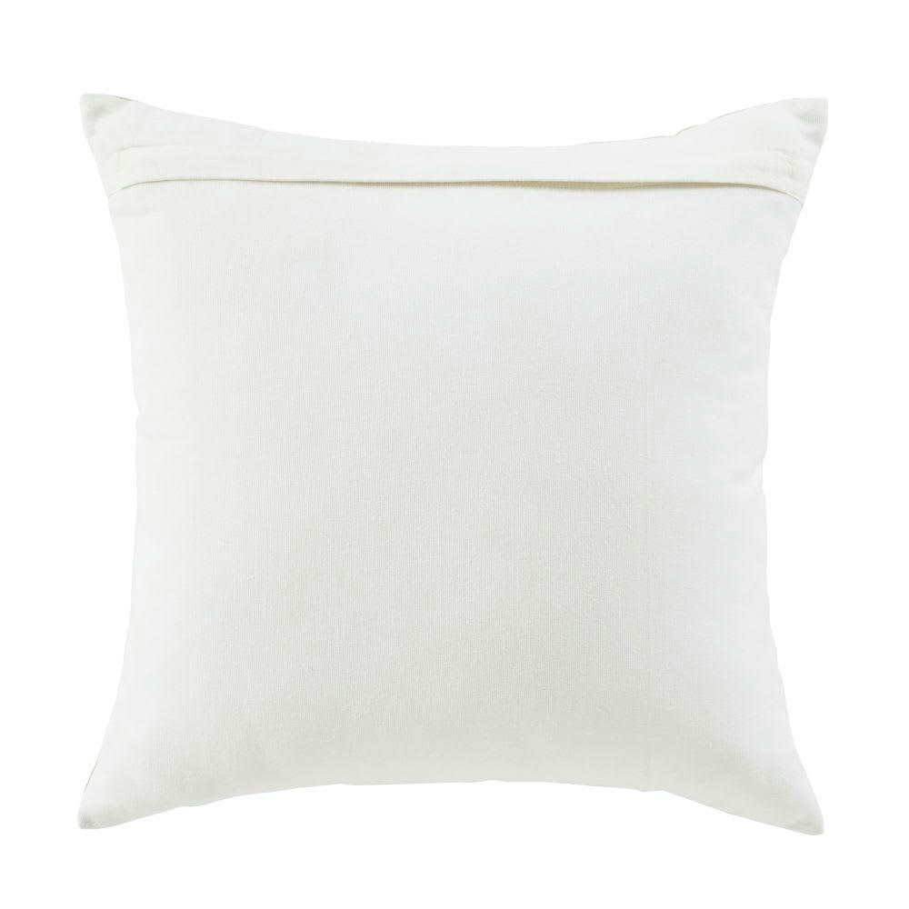 ARIELLE - Coussin en coton écru imprimé 45x45