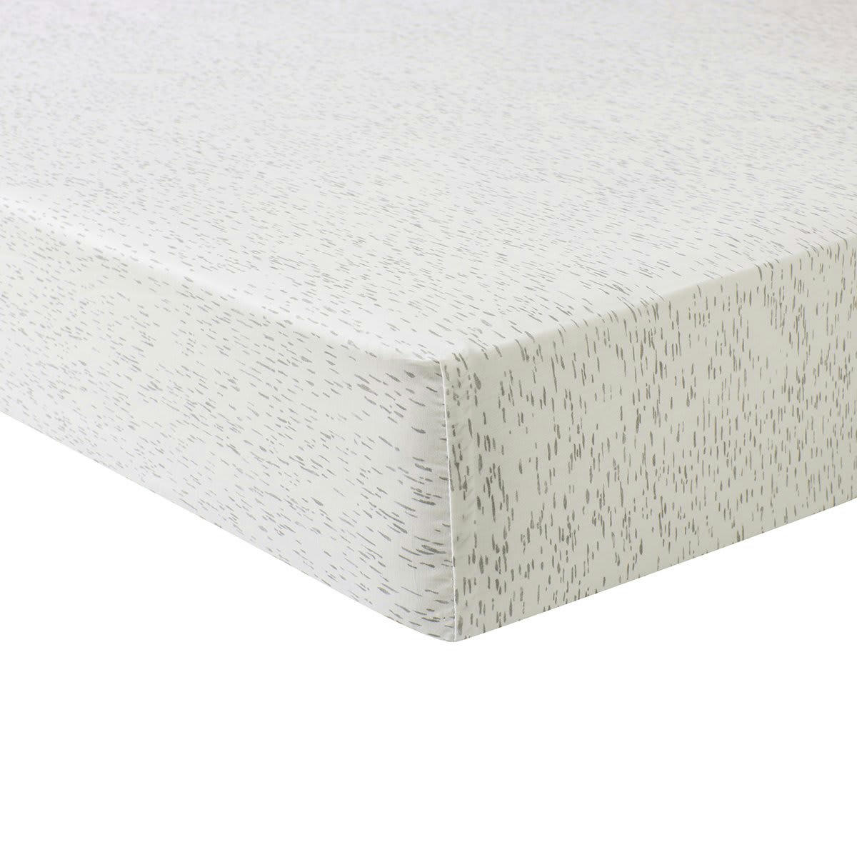 BOIS DORÉ - Drap housse coton gris clair 90x190 cm
