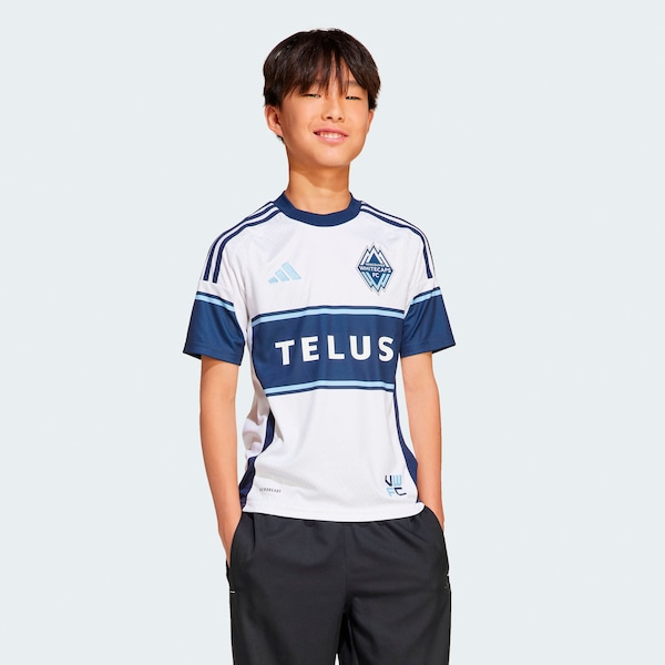 Vancouver Whitecaps FC adidas Youth 2025 The Peak Replica Jersey - White