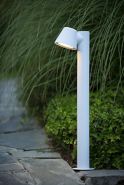 Borne extérieur DINGO-LED en métal avec 1xGU10 - Blanc - Lucide