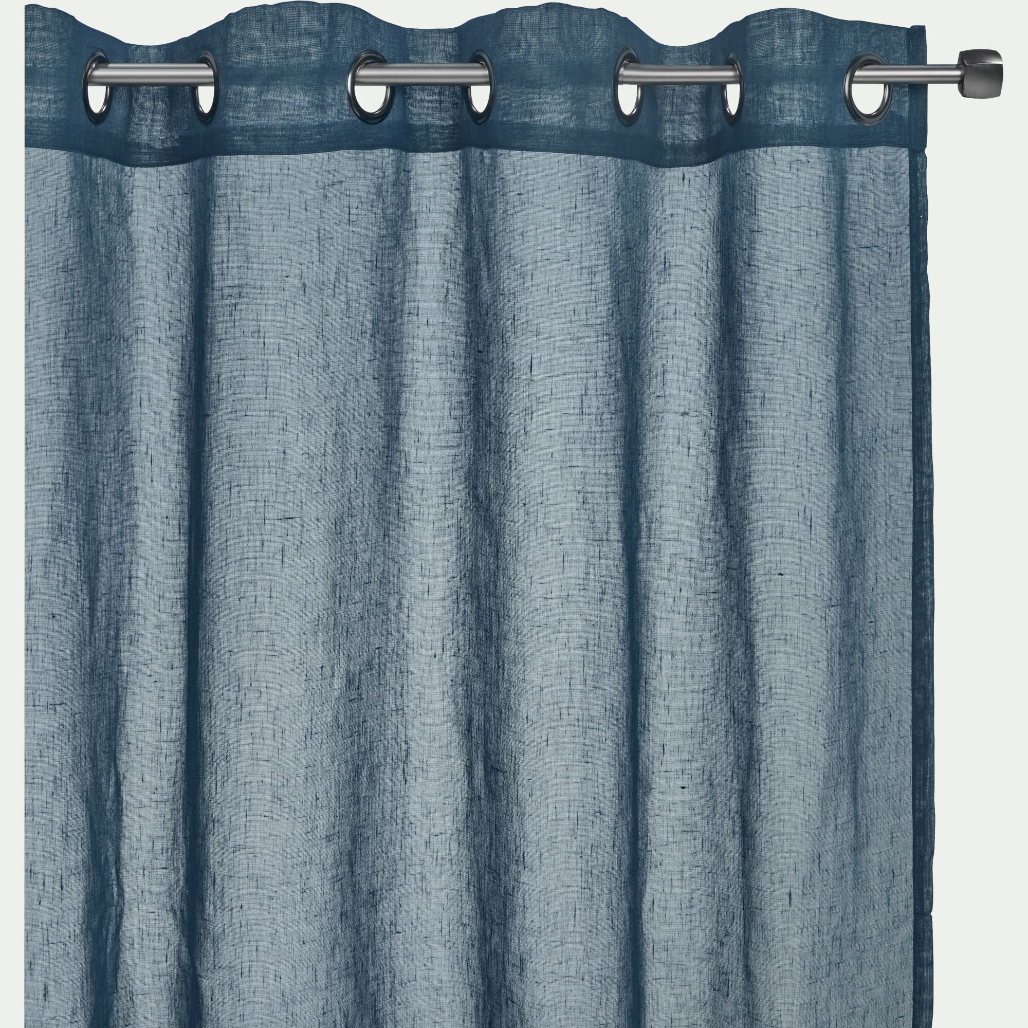 DUNE - Voilage à œillets en polyester 135x250cm - bleu figuerolles