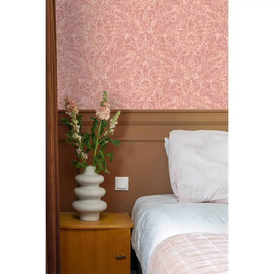 ESTAhome behang ornamenten roze - 50 x 900 cm