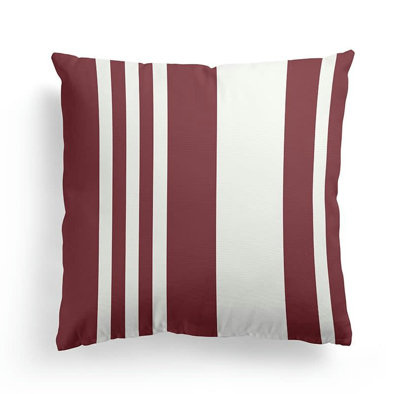 PAMPELUNE - Housse de coussin satin de coton rouge 40x40 cm