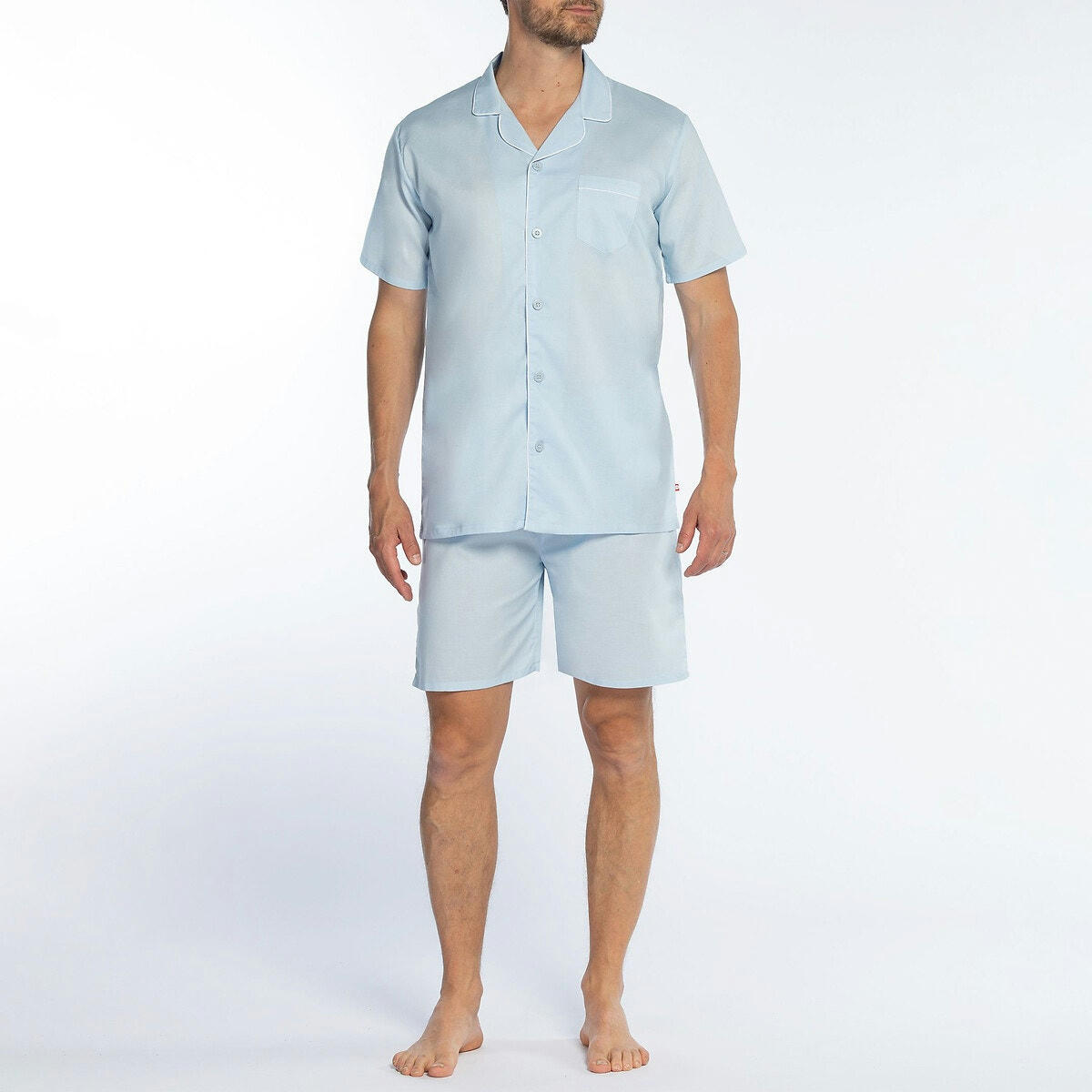 Pyjama court avec col chemise