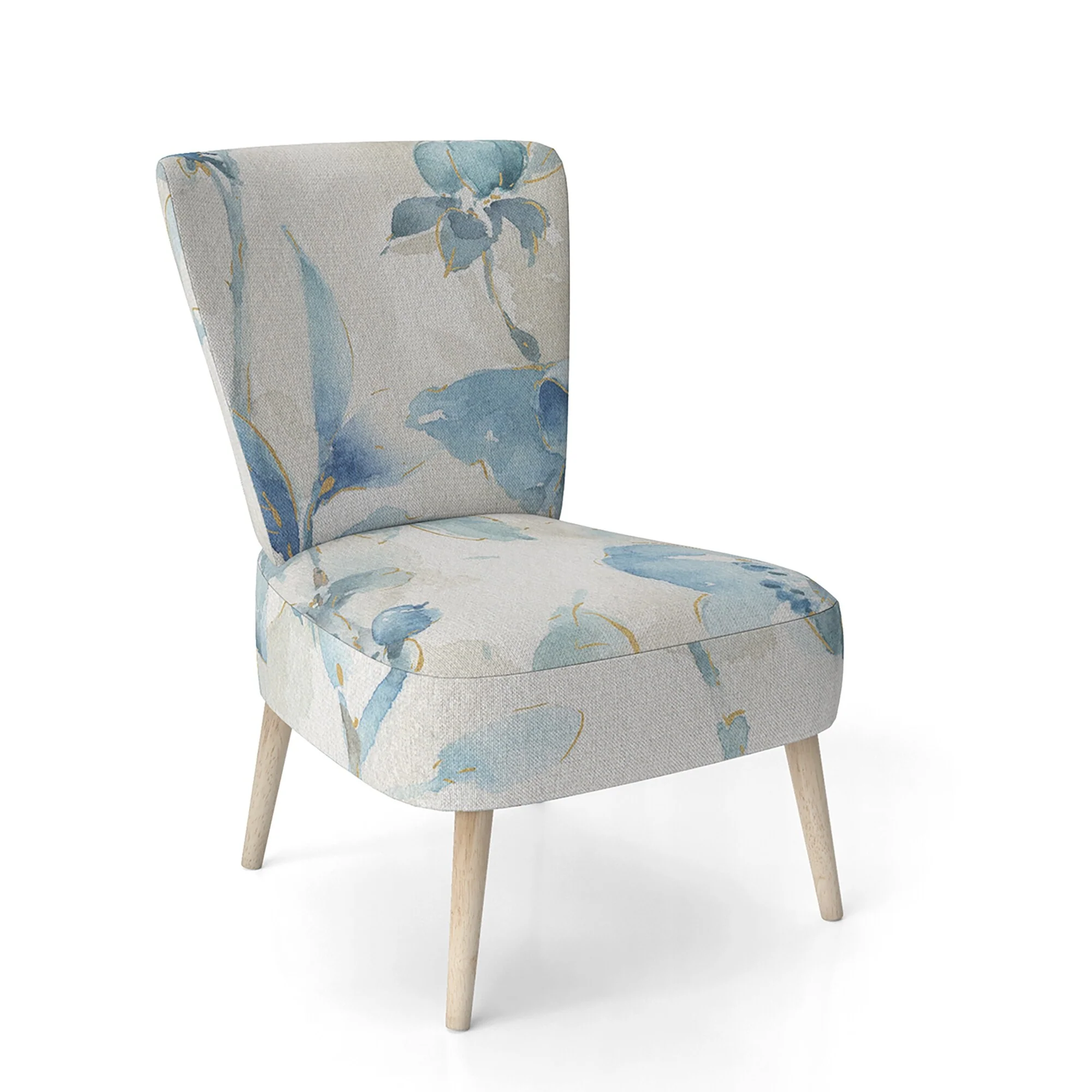 Designart Indigold Bird Cottage Family II Upholstered Farmhouse Accent Chair - Arm Chair