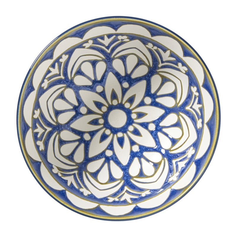 Schaaltje Rene groot - groen/blauw - &Oslash;15.8x7.3 cm