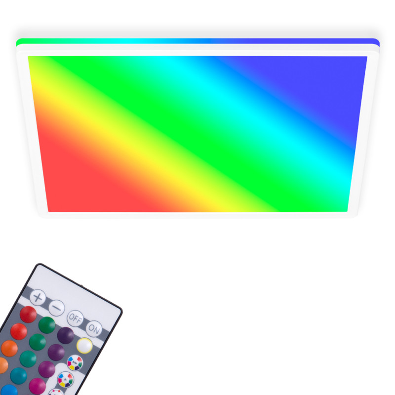 Plafonnier LED Slim blanc 42 x 42 cm RGB 2700 lm 22 W BRILONER