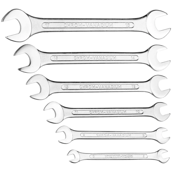 Gabel-Ringschlüssel-Satz, 6-teilig, Schlüsselgröße: 6 - 17 mm