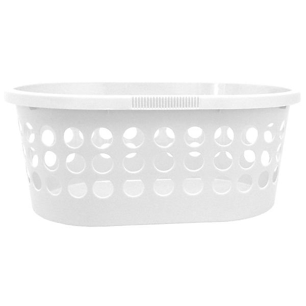 Corbeille à linge en plastique 30 litres - Blanc