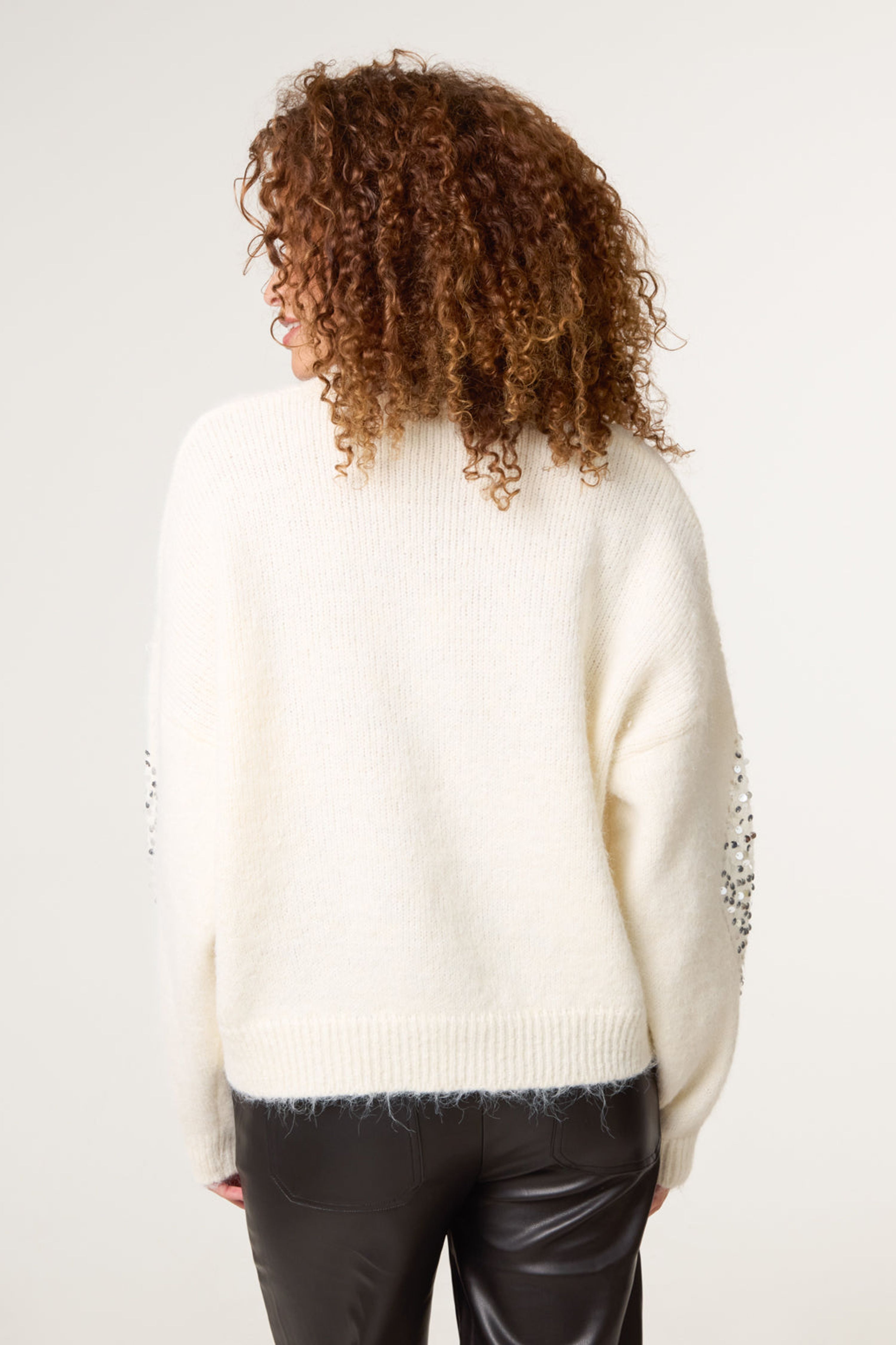 Blue Vanilla Ivory Diamond Sequin Jumper