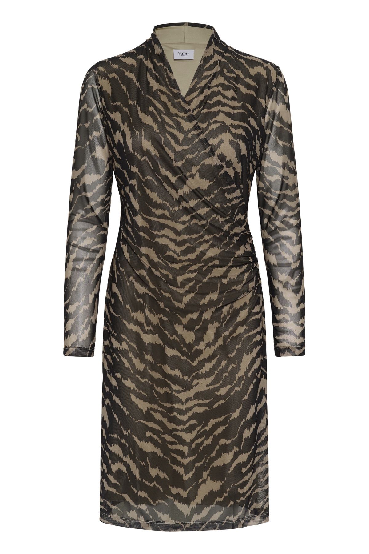 Saint Tropez MiggaSZ Long Sleeve V-Neck Wrap Dress