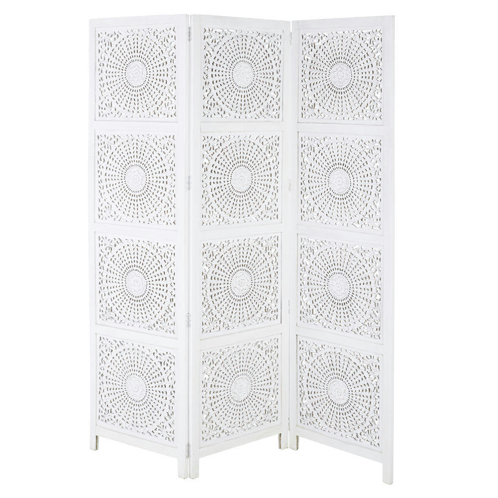 ANANDA - Paravent ajouré blanc
