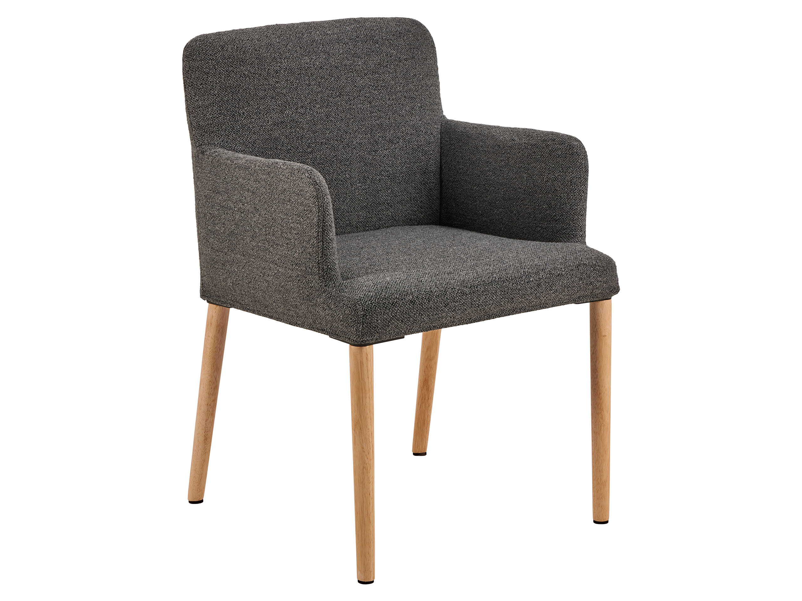 Krzesło Comforta tapicerowane z podłokietnikami, tkanina Anthracite 130