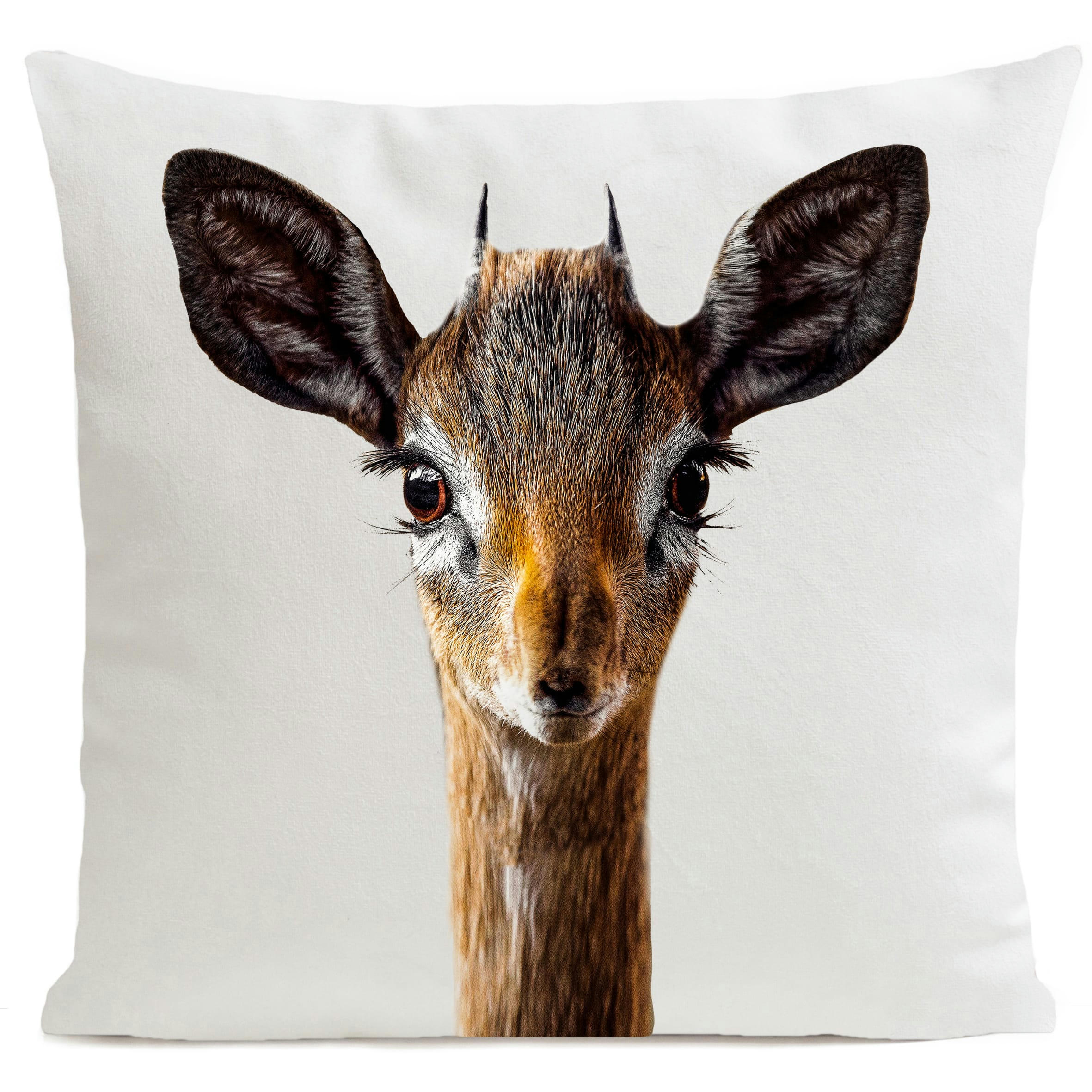 - Coussin automne faon velours blanc 40x40cm