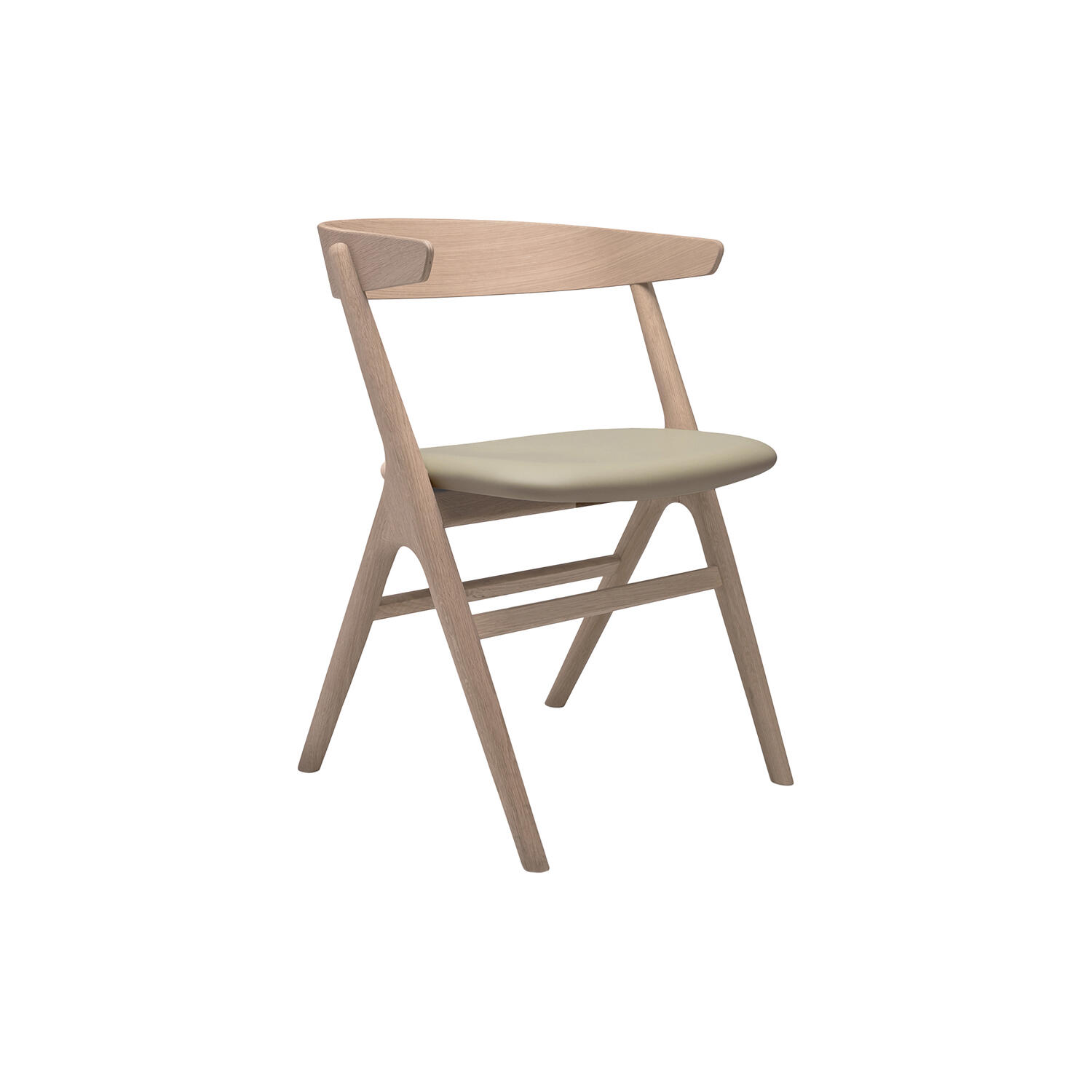 Sibast No 9 spisestol, white oiled oak/light grey